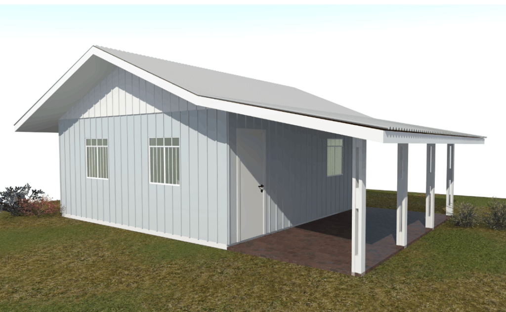 Casa Pré-Fabricada de Madeira Pinus 5m x 8m Curitiba
