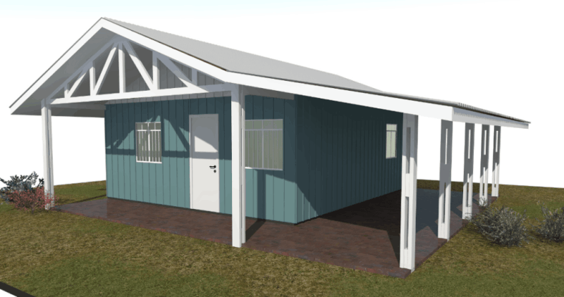 Casa Pré-Fabricada de Madeira Pinus 6m x 7m Curitiba