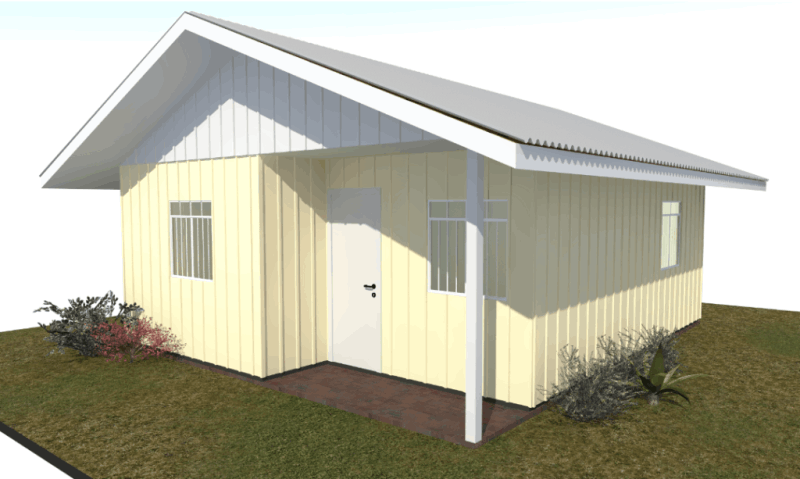 Casa Pré-Fabricada de Madeira Pinus 6m x 6m Curitiba
