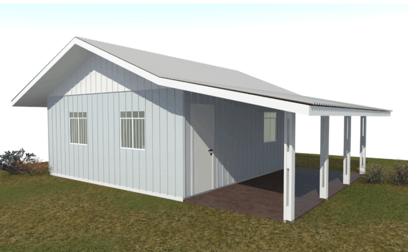 Casa Pré-Fabricada de Madeira Pinus 5m x 8m Curitiba